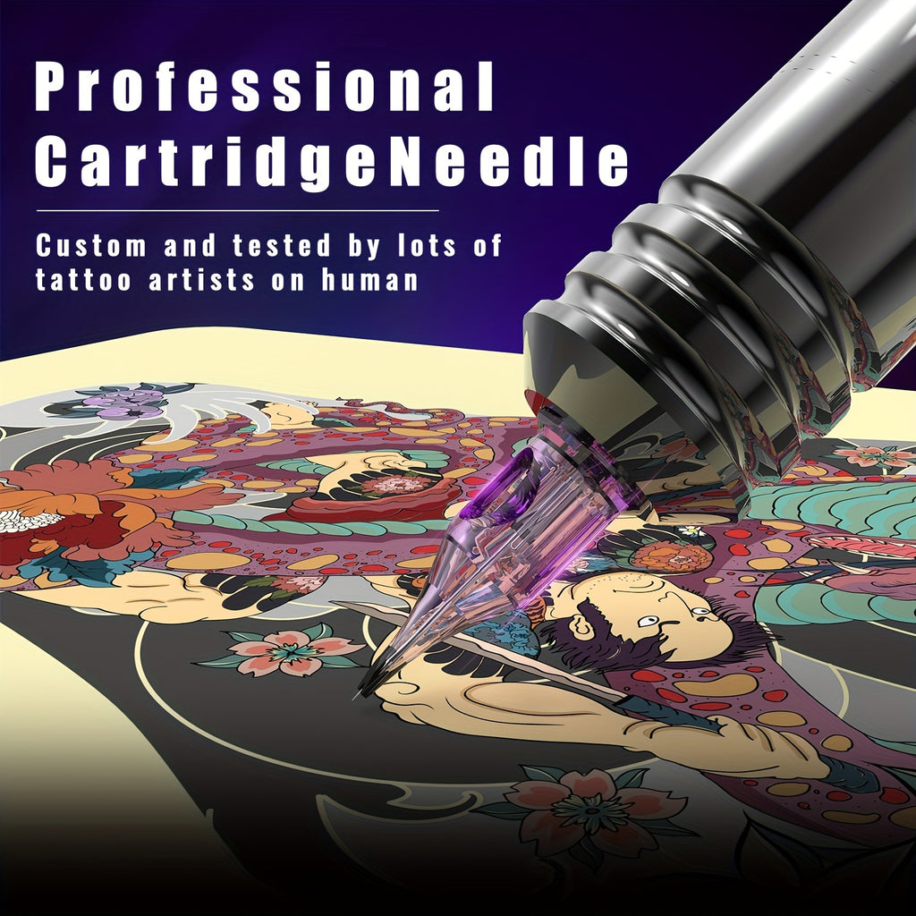 20pcs/50pcs Mix Disposable Purple Tattoo Cartridges Needle Rm/ Rl/ M1/ Rs Needle Diameter 0.35Mm Tattoo Needle For Tattoo Machine