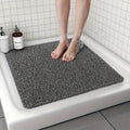 1pc Non-Slip Bath Mat with Foam Loofah Base - Shower Mat, Durable Plastic Bathroom Safety Mat, Textured Surface Mat | Durable Bath Mat, for Bathroom, Tub, Shower Mat, Bathroom Decoration, Dressing Table Mat, Toilet Mat Single, Bathroom Accessory
