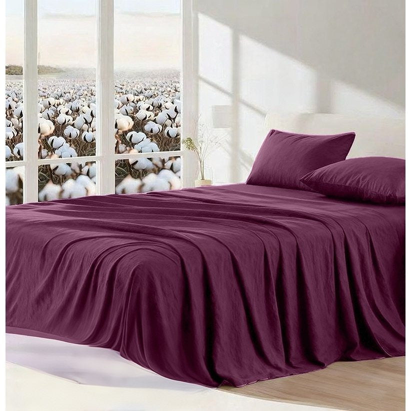 Ultra Soft Bed Sheets Set, Breathable for Spring & Summer, Deep Pocket 18-24in, Shrink-Resistant Cooling Bedding for Hot Sleepers, Queen/King/Double/Single/King Single Sizes, Ideal Gift for Halloween, Christmas, New Year & Holiday Season