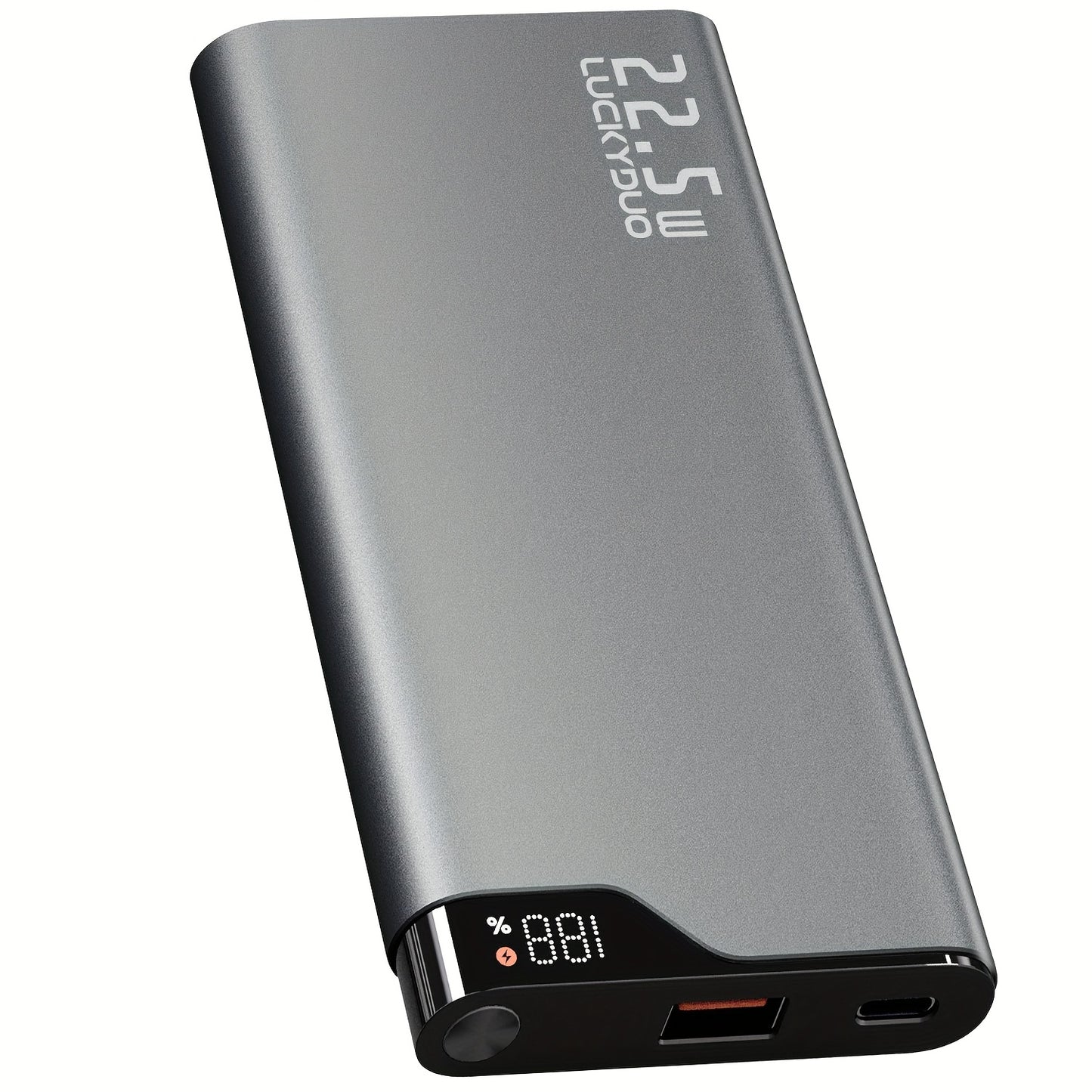 Slim Power Bank Portable Charger, 10000mAh Portable Charger, 22.5W Fast Charging USB C In &Out/USB-A Out with 3A High-Speed Charge External Battery Pack, Compact Charger Compatible for iPhone/Samsung/Google/Huawei