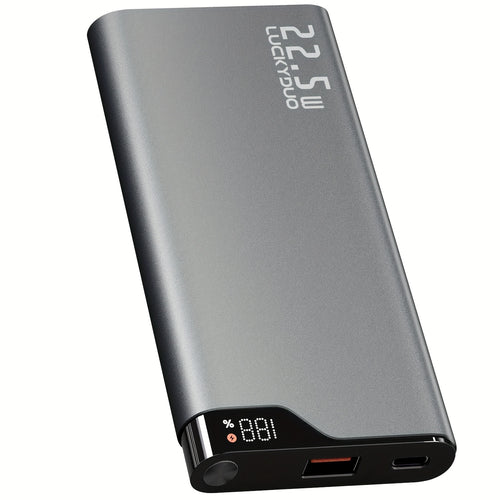 Slim Power Bank Portable Charger, 10000mAh Portable Charger, 22.5W Fast Charging USB C In &Out/USB-A Out with 3A High-Speed Charge External Battery Pack, Compact Charger Compatible for iPhone/Samsung/Google/Huawei