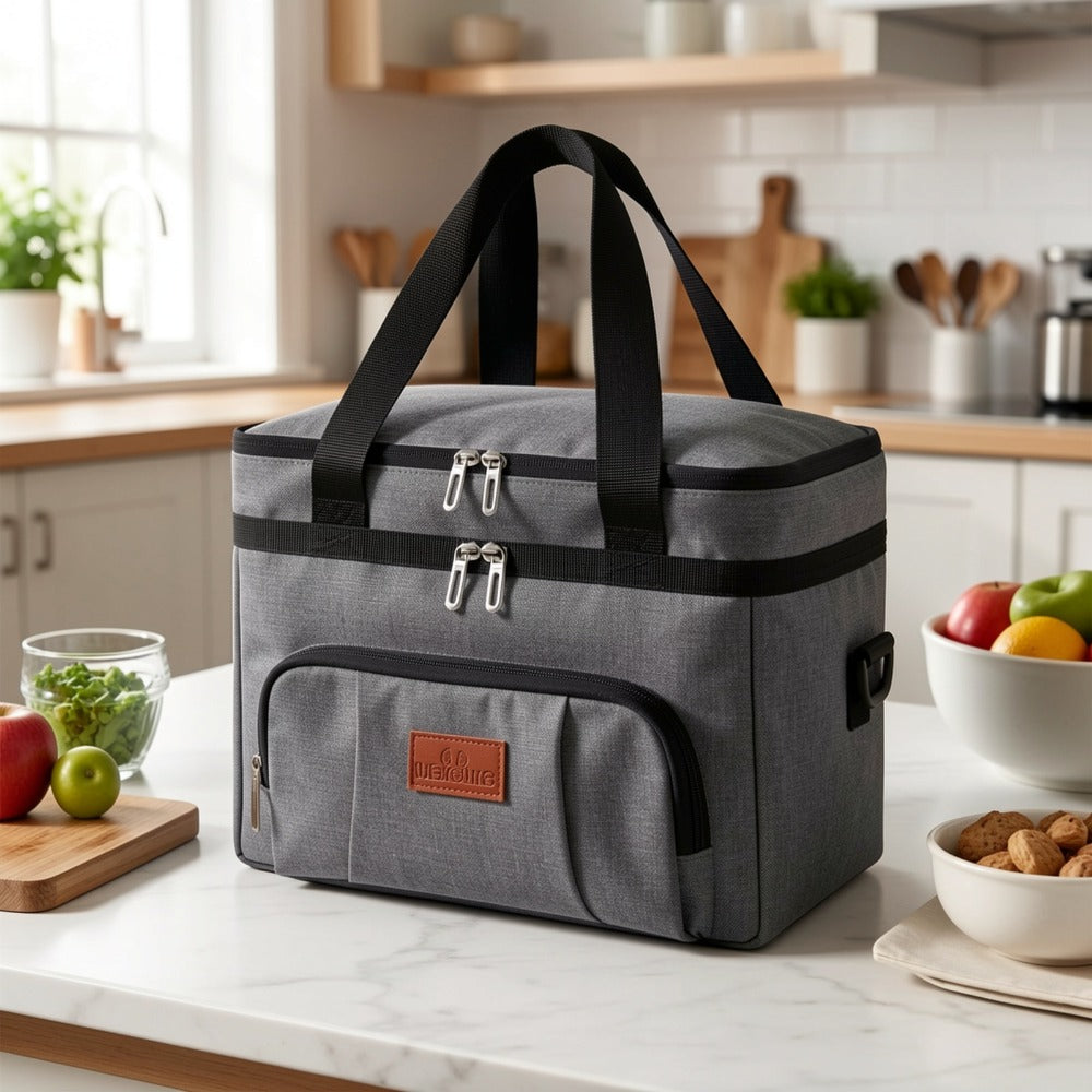 8.5L Insulated Lunch Bag – EVA Cooler Tote for Work & Picnics – product detail angle