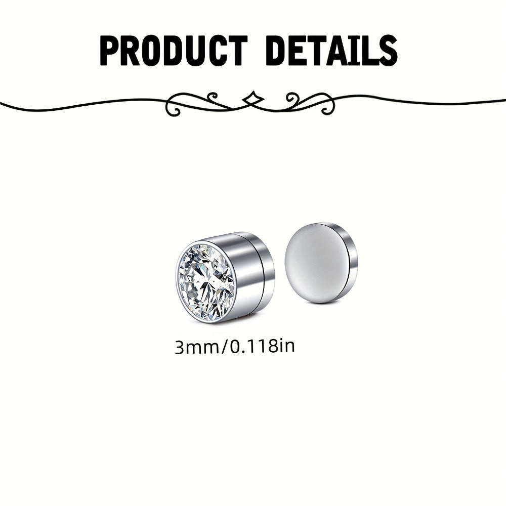 8-Piece Magnetic Clip-On Nose Ring Set product detail 6