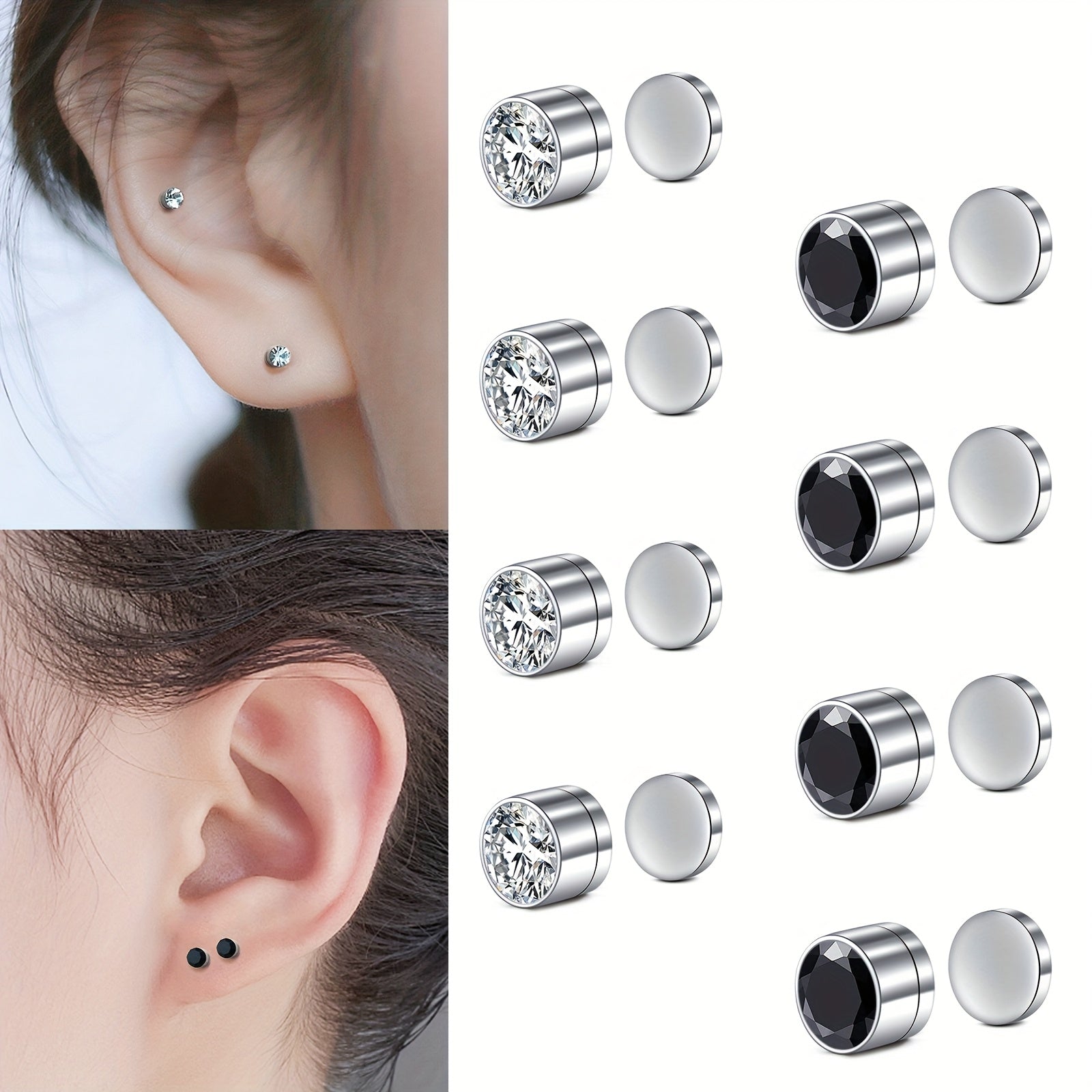 8-Piece Magnetic Clip-On Nose Ring Set – Non-Pierced Unisex Jewellery – additional product view 13