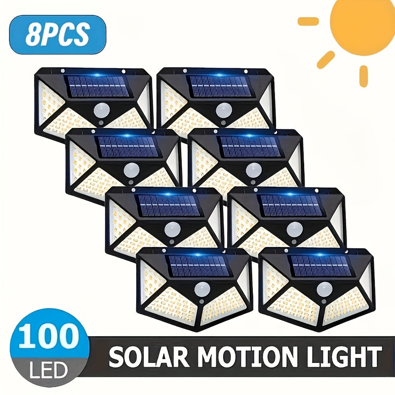 -Piece Solar Motion Sensor Security Wall Light for the stated outdoor use