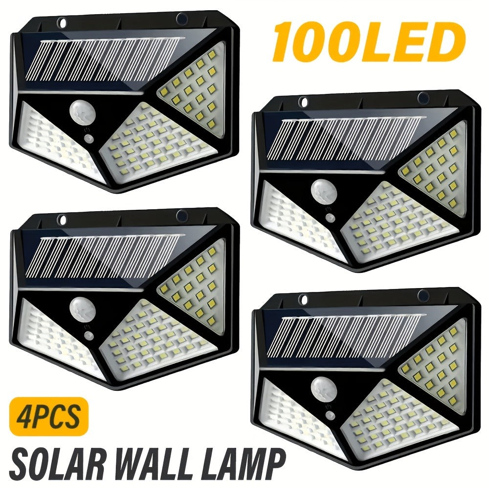 8-Piece Solar Motion Sensor Security Wall Light – 3 Modes – feature reference