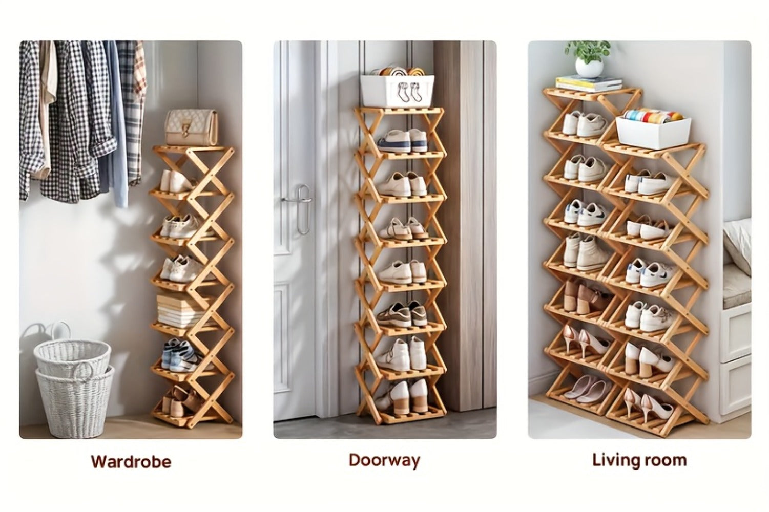 8-Tier Foldable Freestanding Shoe Rack product detail 13