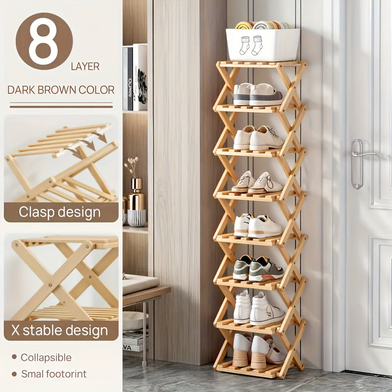 8-Tier Foldable Freestanding Shoe Rack – Adjustable for Home Office – additional product view 15