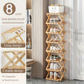 8-Tier Foldable Freestanding Shoe Rack – Adjustable for Home Office – additional product view 15