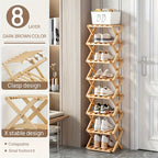 8-Tier Foldable Freestanding Shoe Rack – Adjustable for Home Office – additional product view 15