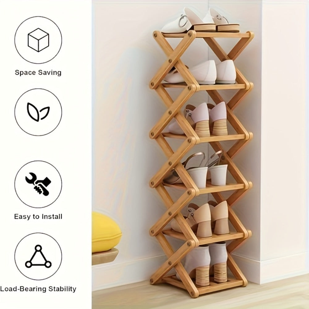 8-Tier Foldable Freestanding Shoe Rack product detail 9