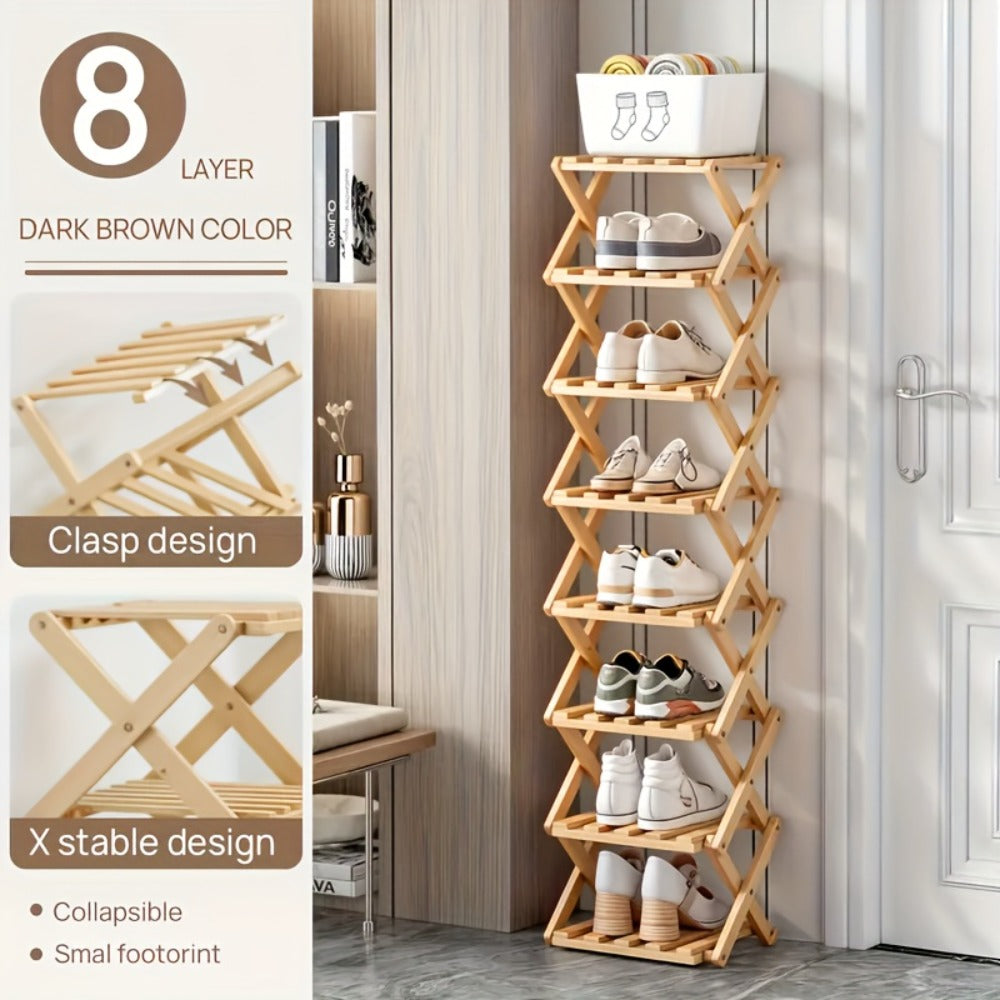 8-Tier Foldable Freestanding Shoe Rack product detail 3