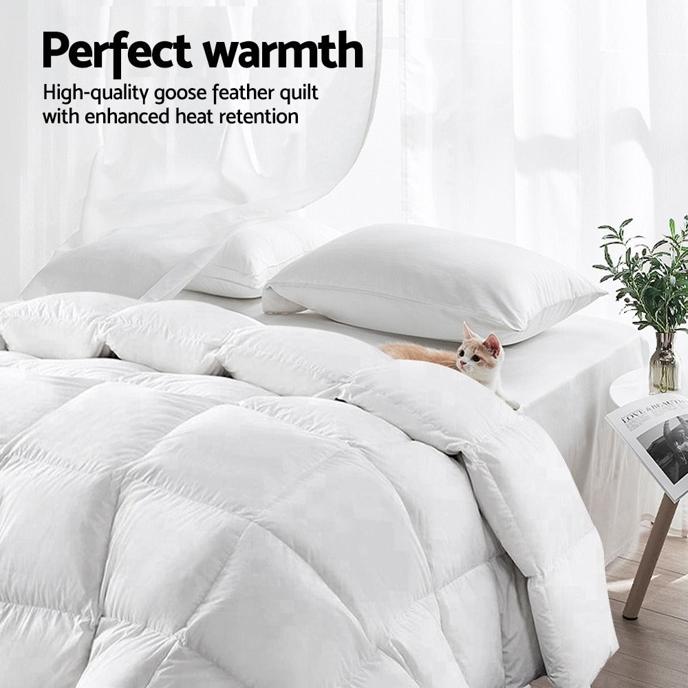 800GSM Goose Feather Quilt – Comfortable Bedroom Doona – additional product view
