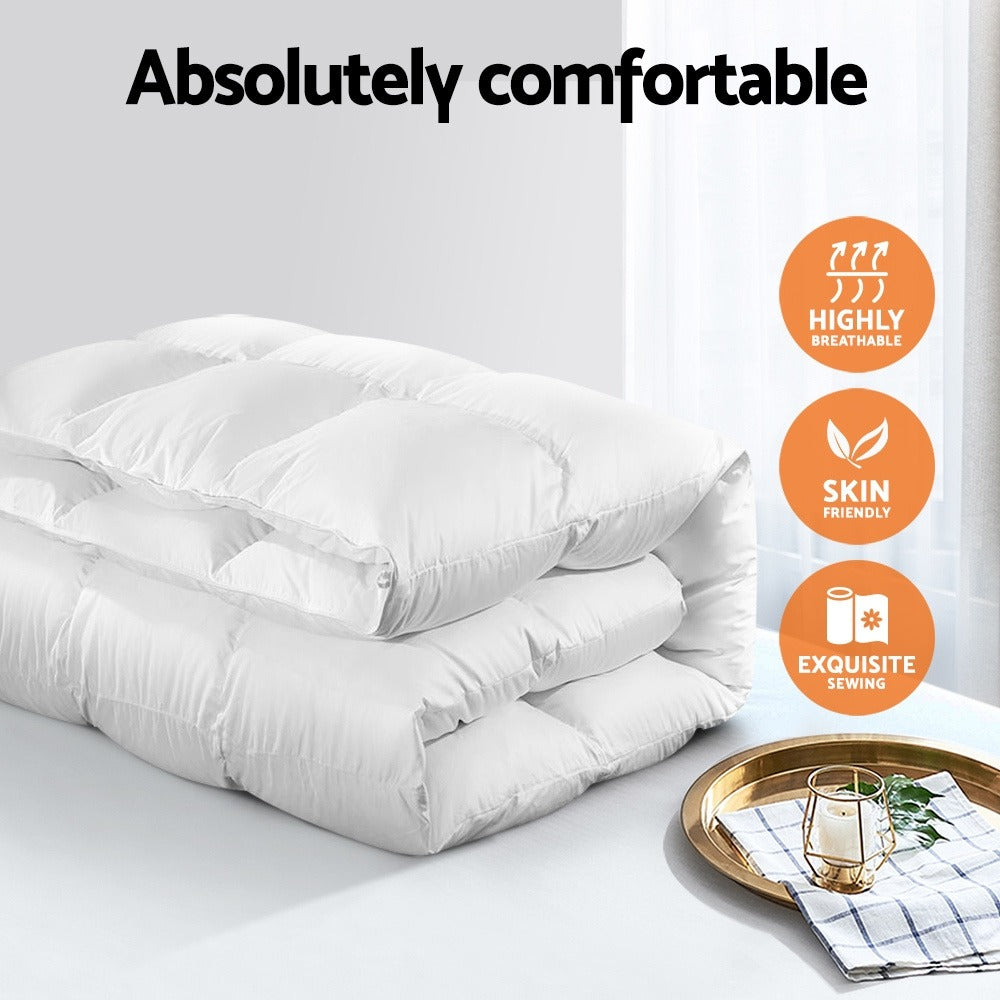 800GSM Goose Feather Quilt – Comfortable Bedroom Doona – design and construction details