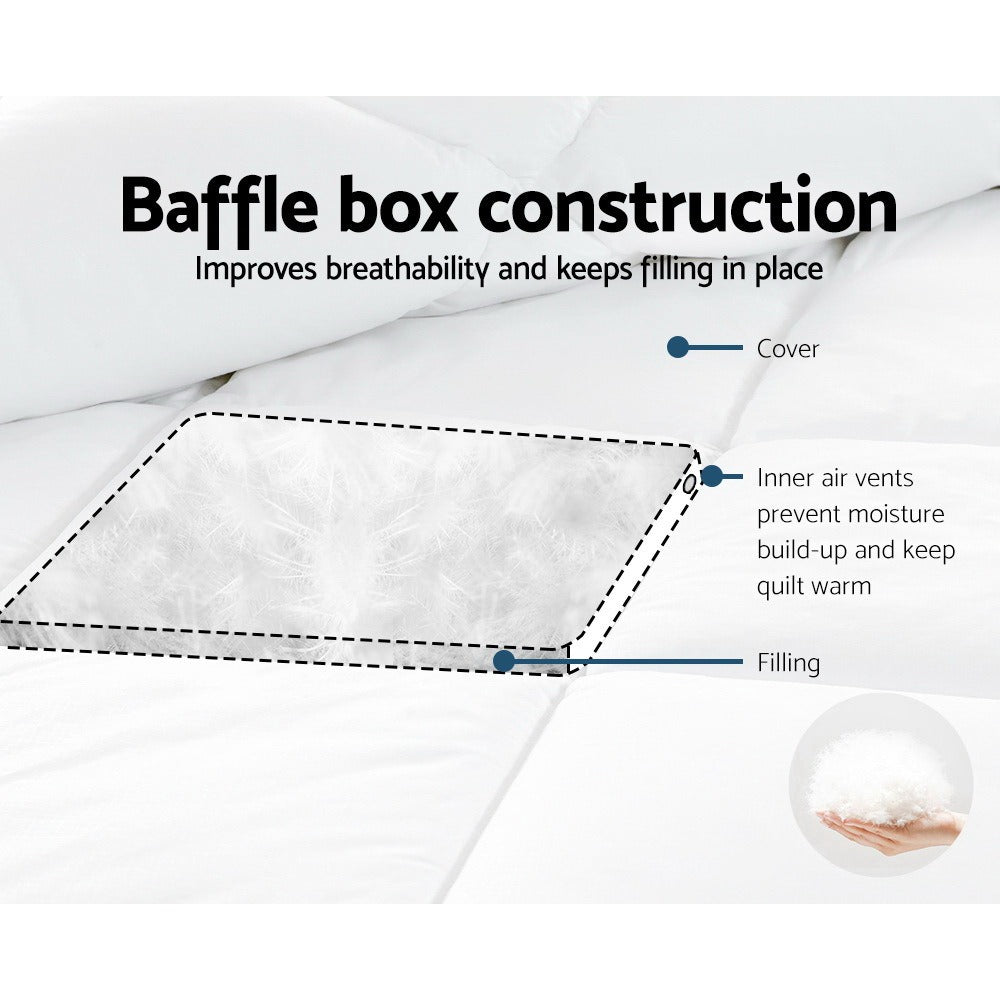 800GSM Goose Feather Quilt – Comfortable Bedroom Doona – additional product view 10