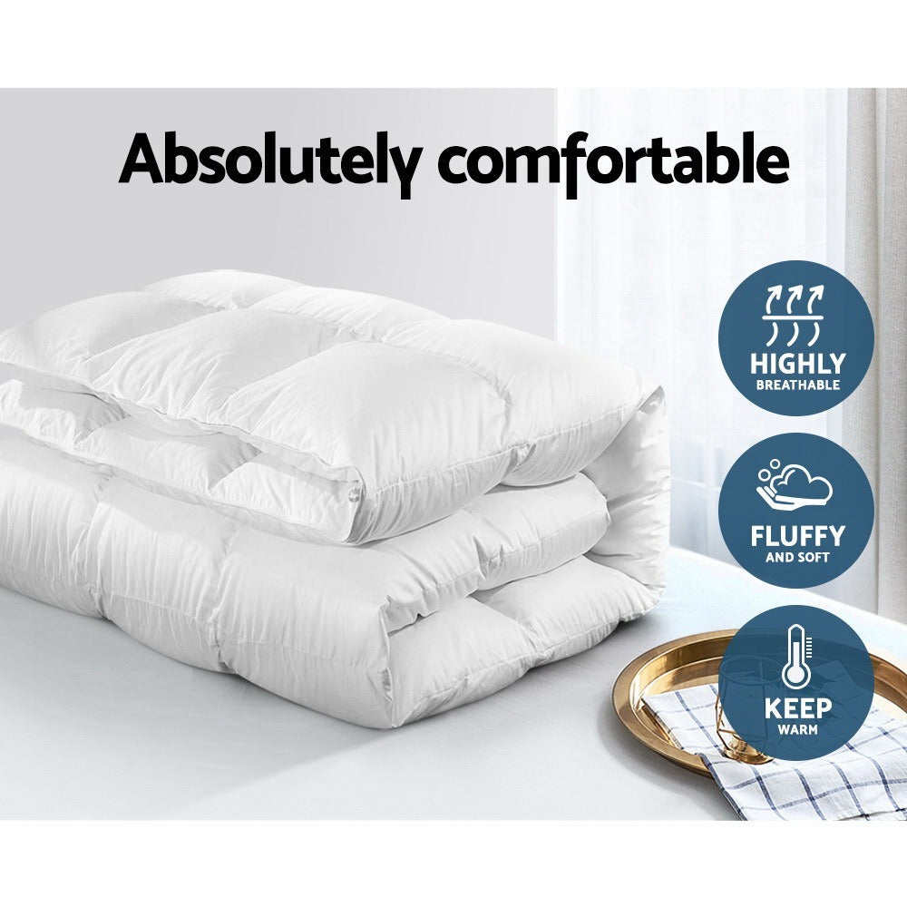 800GSM Goose Feather Quilt – Comfortable Bedroom Doona – additional product view 11