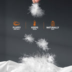 800GSM Goose Feather Quilt – Comfortable Bedroom Doona – close-up product details