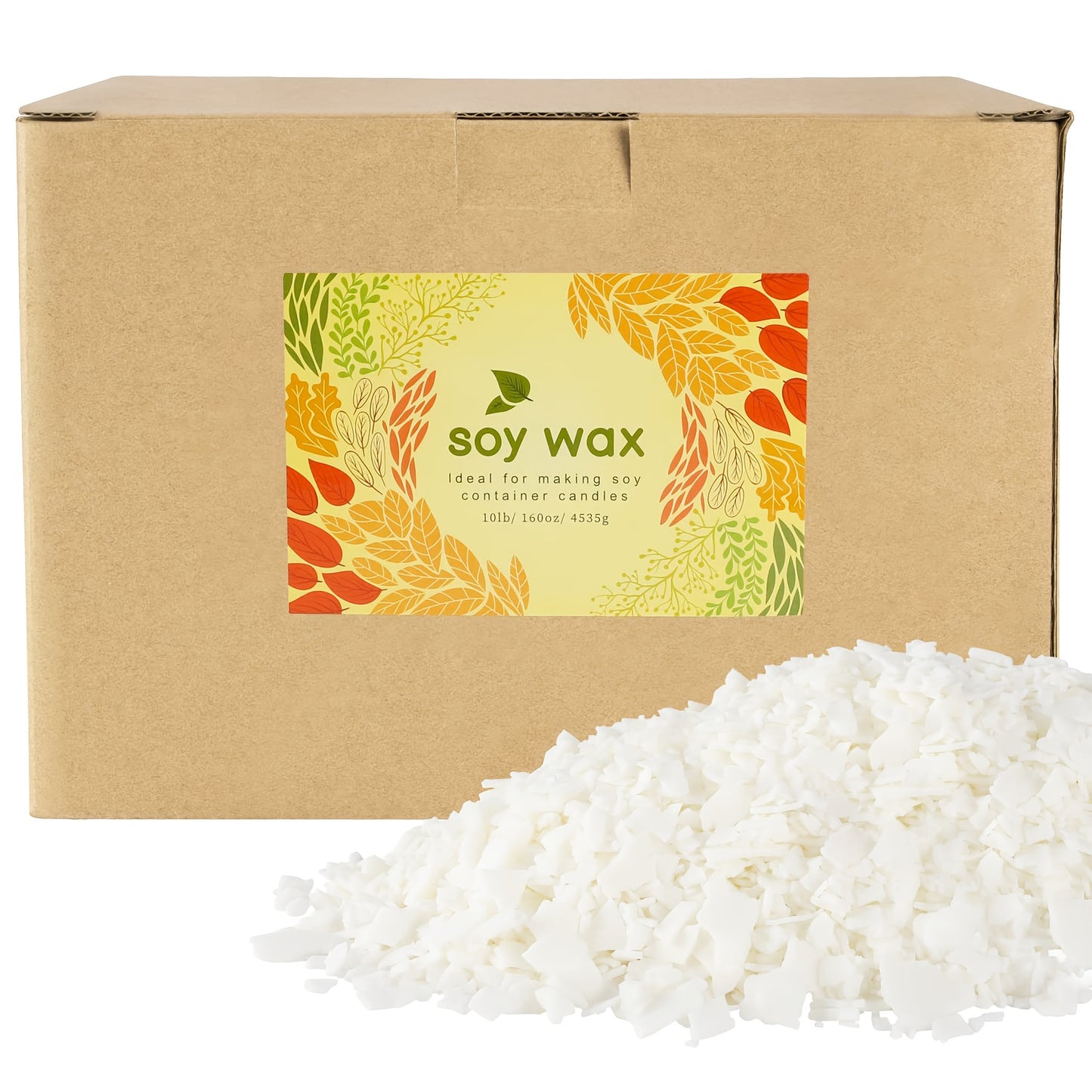 4.54KG Sheet Soybean Wax, DIY Handmade Raw Material, Aromatherapy Candle Wax Material, Mild And Non Irritating Fragrance, Can Be Used to Make Candles, Cup Wax, Aromatherapy Candles, DIY Wax, Suitable for Adults, Beginners, And Teenagers