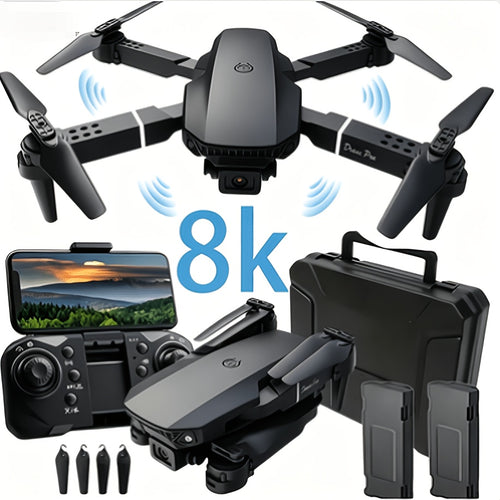 2026 NEW PRO MAX Foldable Drone with Dual Camera and 2 Batteries, 90° Adjustable Dual Cameras | One-Key Takeoff/Landing, Altitude Hold, 360° Stunt Roll, Beginner-Level Foldable RC; Wi-Fi Control, High-Definition Video Resolution, USB Charging