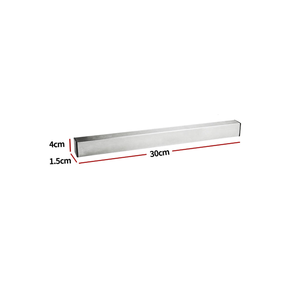 Magnetic Knife Holder Block Wall Mounted Stainless Steel 50cm, Heavy Duty Kitchen Utensil Storage Rack, Space-Saving Knife Strip Organizer for Knives, Tools, Scissors, Utensils – Durable Modern Wall Knife Bar
