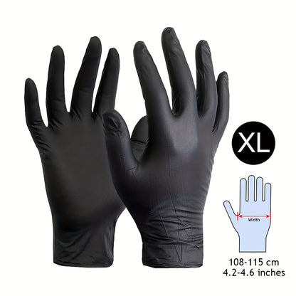 200pcs Black Nitrile Gloves, Disposable Gloves, Cooking Gloves, 3 Sizes to Choose From: M, L, XL, Cleaning Gloves, Latex Free, Powder Free,, Latex & Powder Free, Chemical & Puncture Resistant, Food Safe