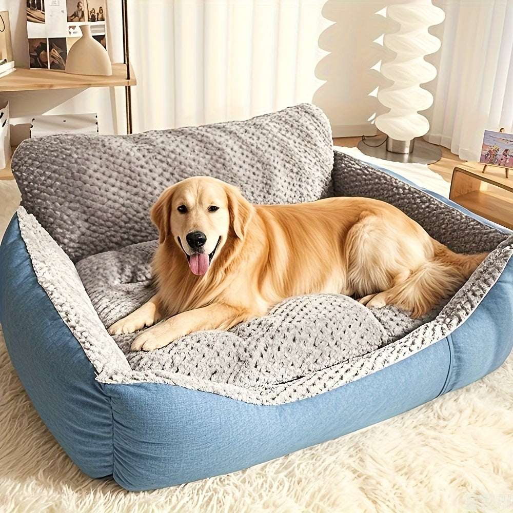 Indoor Comfortable Dog Cage Mat, Winter Warm Dog Bed, Golden Retriever Pet Sleeping Mat, All-Season Large Dog Sofa, Dog Mat