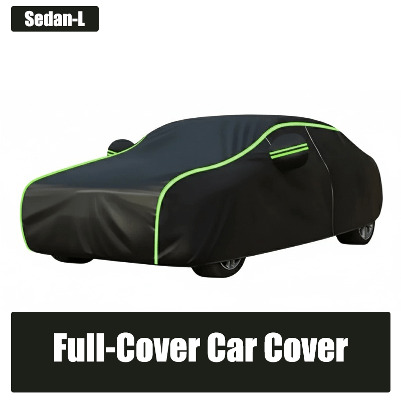 Professional car cover set available in four precise sizes SUV-YL SUV-YXL Sedan-L Sedan-XL, crafted from high-strength 100% polyethylene tarpaulin material offering exceptional sturdiness and durability, complete waterproof protection layer effectively pr