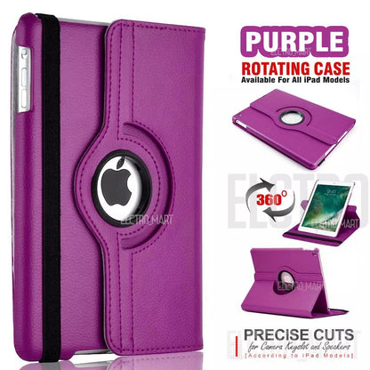 Gadget & Gear 360 Degree Rotating Stand Flip Case Cover For Apple iPad 11 10th 9th 8th 7th 6th 5th 4th Air 4 5 11 13 Pro 11 13 2024