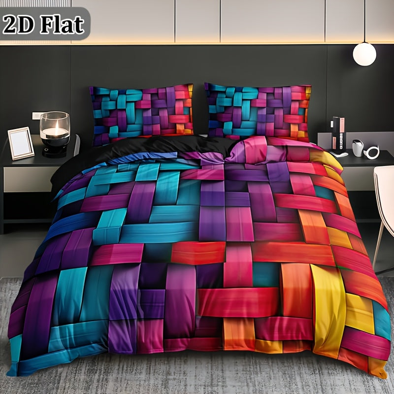 2D Printed Duvet Cover Set – 2/3-Piece Patterned Bedding – additional product view 24