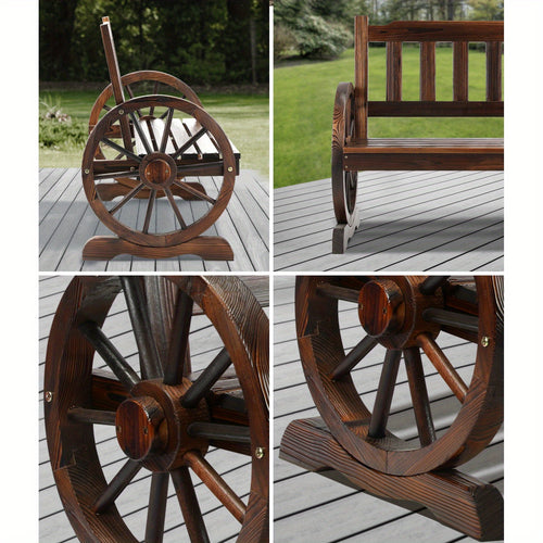 Livsip Garden Bench Wagon Chairs Outdoor Furniture Wheel Chair Backyard Lounge