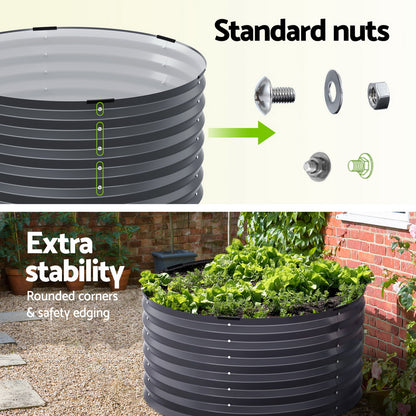 Green Fingers Garden Bed 90X45cm Planter Box Raised Container Galvanised Steel