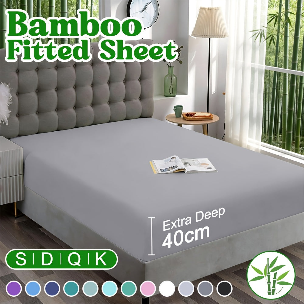Cooling Bamboo Fitted Sheet – Cooling Bedding, Deep Pocket – additional product view 30