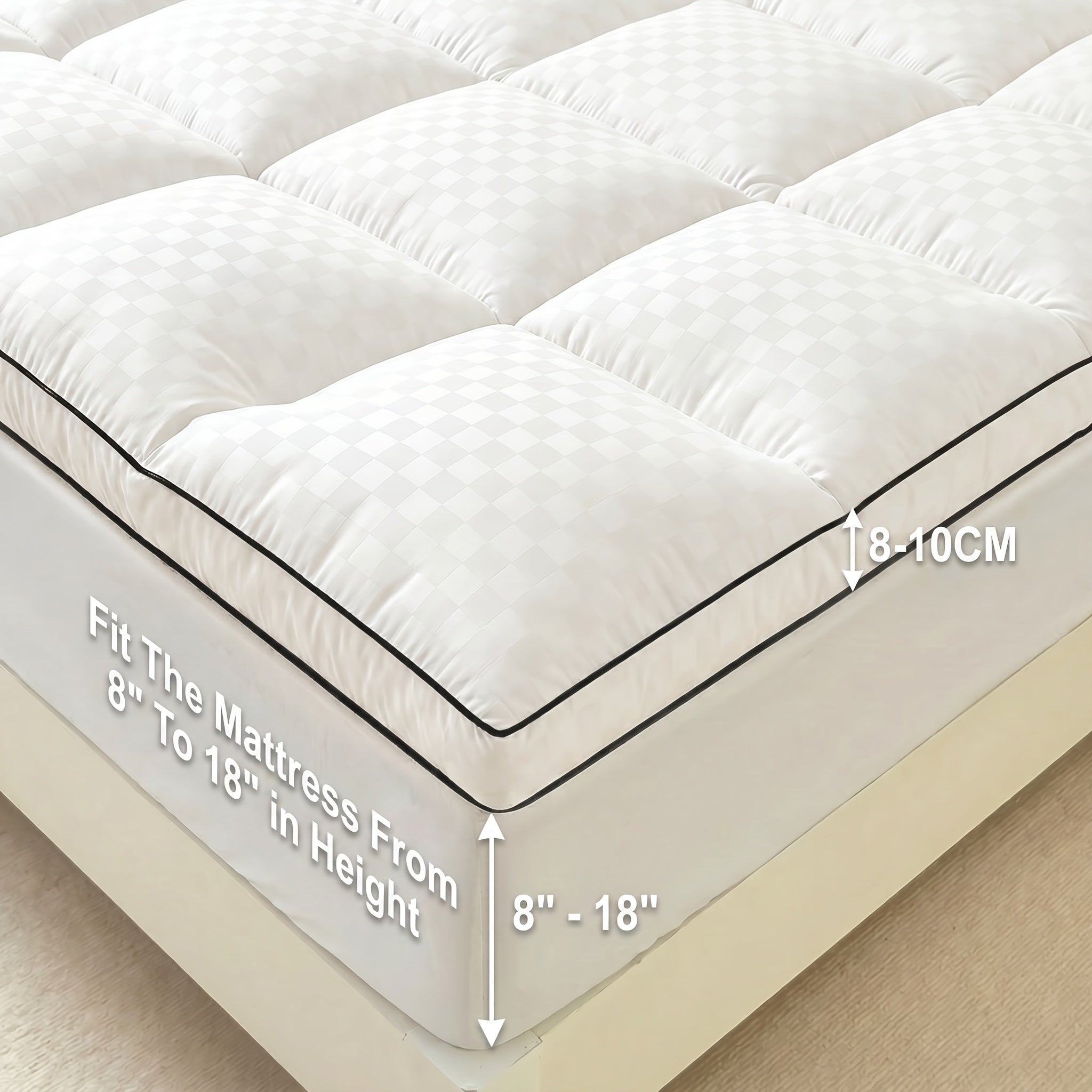 Cloud-Like Skin-Friendly Mattress Protector, Deep Pocket No-Slip, Breathable & Sweat-Free, for all-Season Use, Dust &, Multiple Sizes Available For All Mattresses