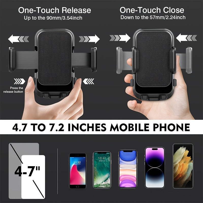 Universal Car Phone Mount, Hands-Free Holder for Dashboard, 360° Rotatable Expandable Mobile Holder