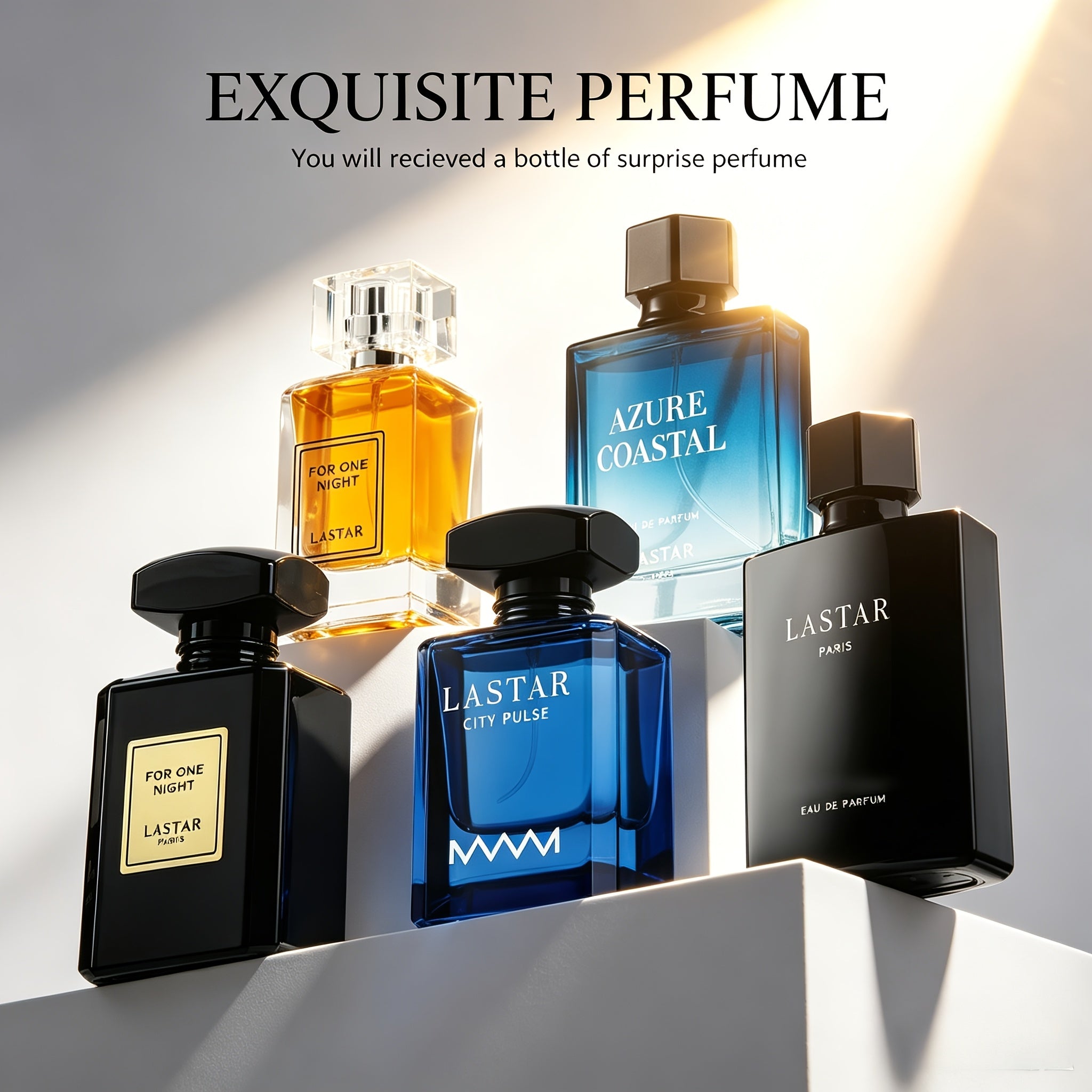 LASTAR Random Men's Perfume-One Random Perfume, Summer Perfume, Musk/sandalwood/patchouli Wood Fragrances. Unique Experience, Unboxing Surprise. Each Perfume Is at Least 50ml. Long-lasting Spray. Premium Perfume, Recommended as a Holiday Gift
