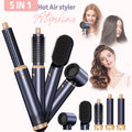 5-in-1 Ionic Hair Dryer Kit, 110000 RPM High-Speed, 1000W, with Diffuser, Automatic Curling Wand, Straightening, And Styling, Hair Dryer for Bathroom, Valentine's Day Gift