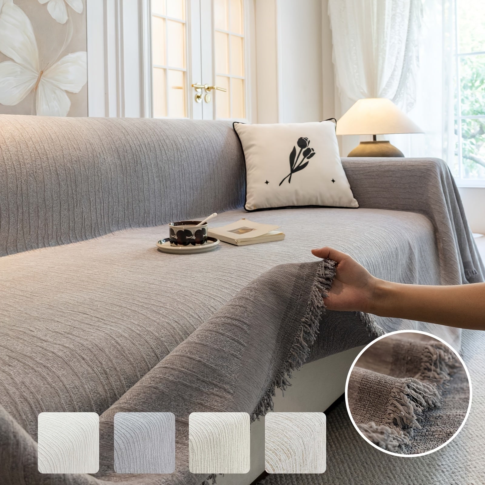 1pc of Non-Slip Sofa Cover, Dog-Friendly Couch Protector, Machine-Washable Furniture Covers, Suitable for Living Rooms, Bedrooms, Offices, And Home Decoration for Fall And Autumn