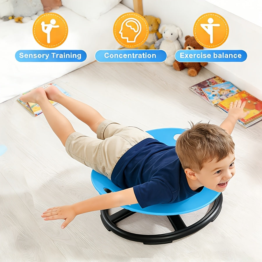 Swivel Sensory Chair Compatible for ADHD/Special Needs - Interactive Sensory Play Chair with Safety Handle, Anti-Slip Base & Oval Eggshell Design - Balance & Coordination Improvement (Assembly Required)