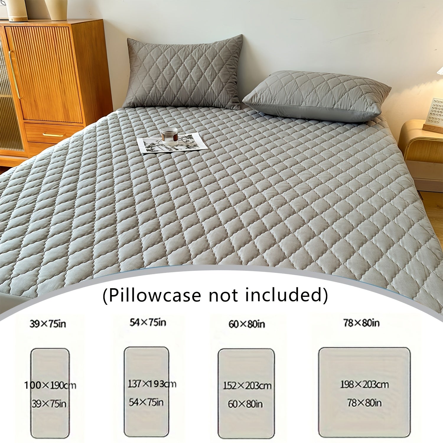 1pc/set Waterproof Mattress Protective Cover- Ultra Soft And Breathable Mattress Protective Cover, Waterproof Mattress Protective Cover That Fits Snugly Between Bed Sheets, Suitable for Room Decoration, Bedrooms, Guest Rooms, (excluding Pillowcases)