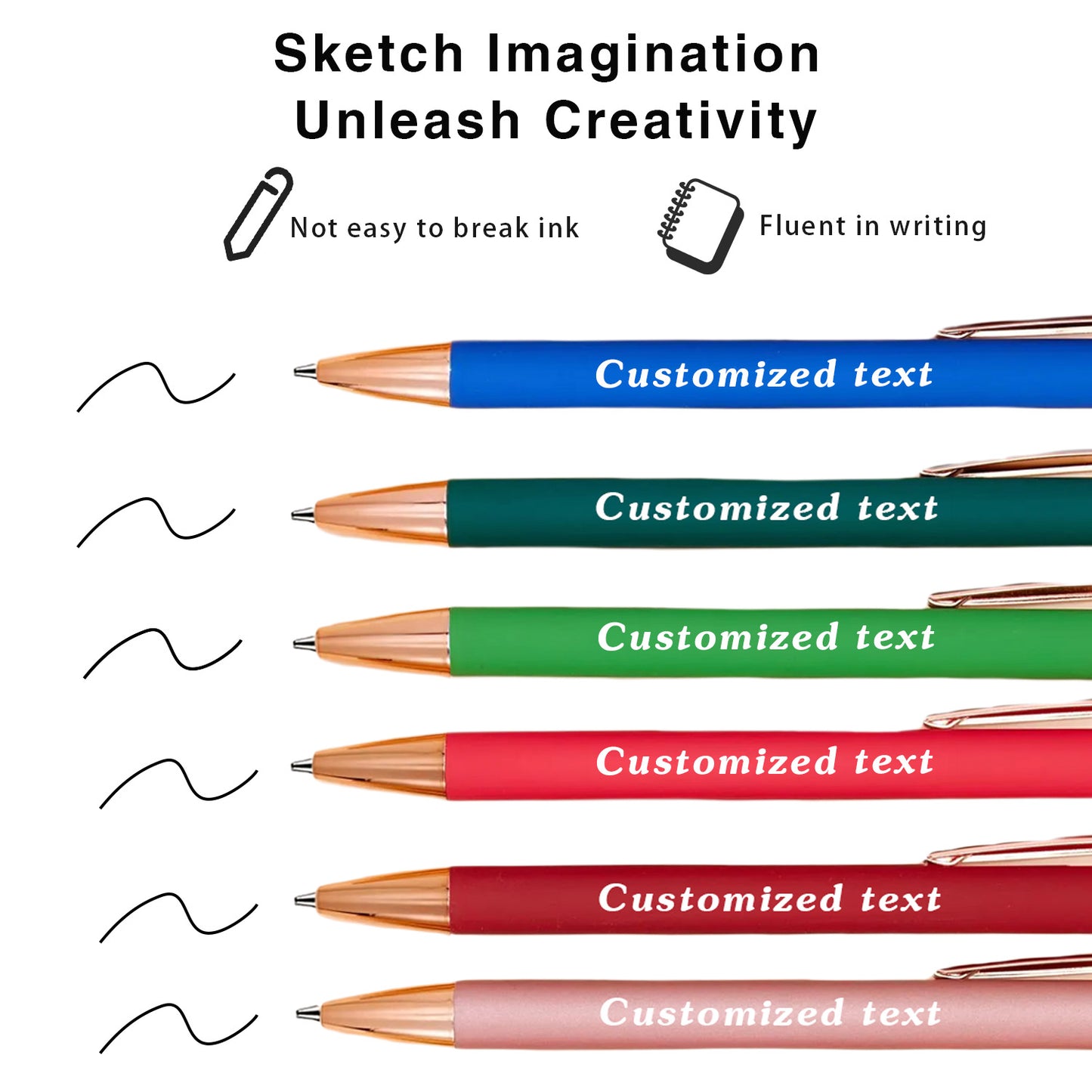 5/12/24/48/96pcs Custom Stylus Ballpoint Pen | Personalized Engraved Office Supply | Back-to-School Gift/ Valentine'S Day Gift/ New Year Gift