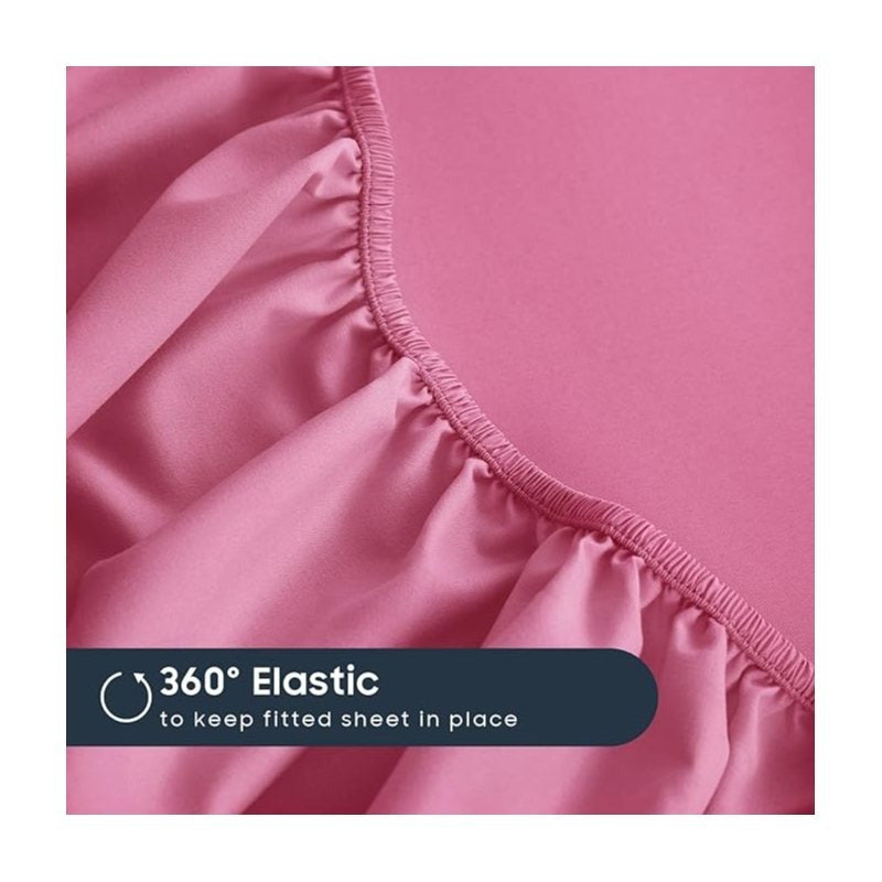 4pcs Bed Sheet Set - Ultra Soft - Super Cooling & Soft Bed Sheets - Fitted Sheet Deep Pocket Up to 35cm - Hotel-Quality Bedding Sheets Set - GREAT GIFTS