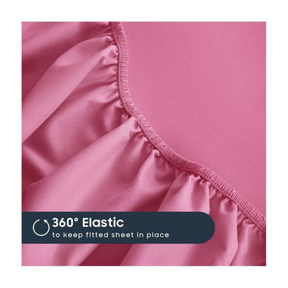 4pcs Bed Sheet Set - Ultra Soft - Super Cooling & Soft Bed Sheets - Fitted Sheet Deep Pocket Up to 35cm - Hotel-Quality Bedding Sheets Set - GREAT GIFTS