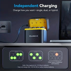 8pcs Rechargeable AA Lithium Battery and Charger Set - cameras, toys – product detail angle