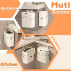 9.46 L White Wall-Mounted Kitchen Bin - countertop and under-sink – additional product view