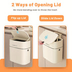 9.46 L White Wall-Mounted Kitchen Bin - countertop and under-sink – feature reference