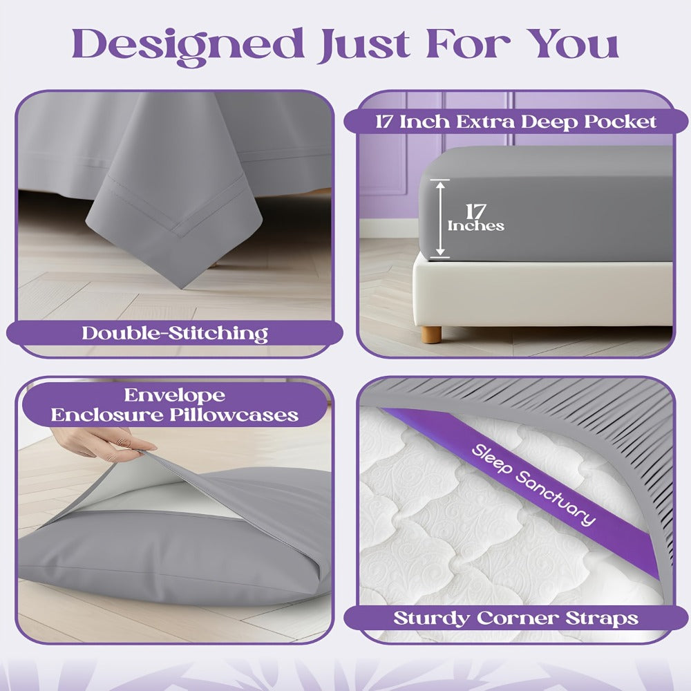 Bamboo Blend Bed Sheet Set product detail 6