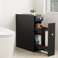 Toilet side storage cabinet