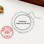 925 Sterling Silver Figaro Anklet product detail 4