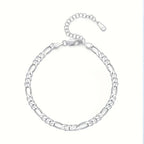 925 Sterling Silver Figaro Anklet product detail 5