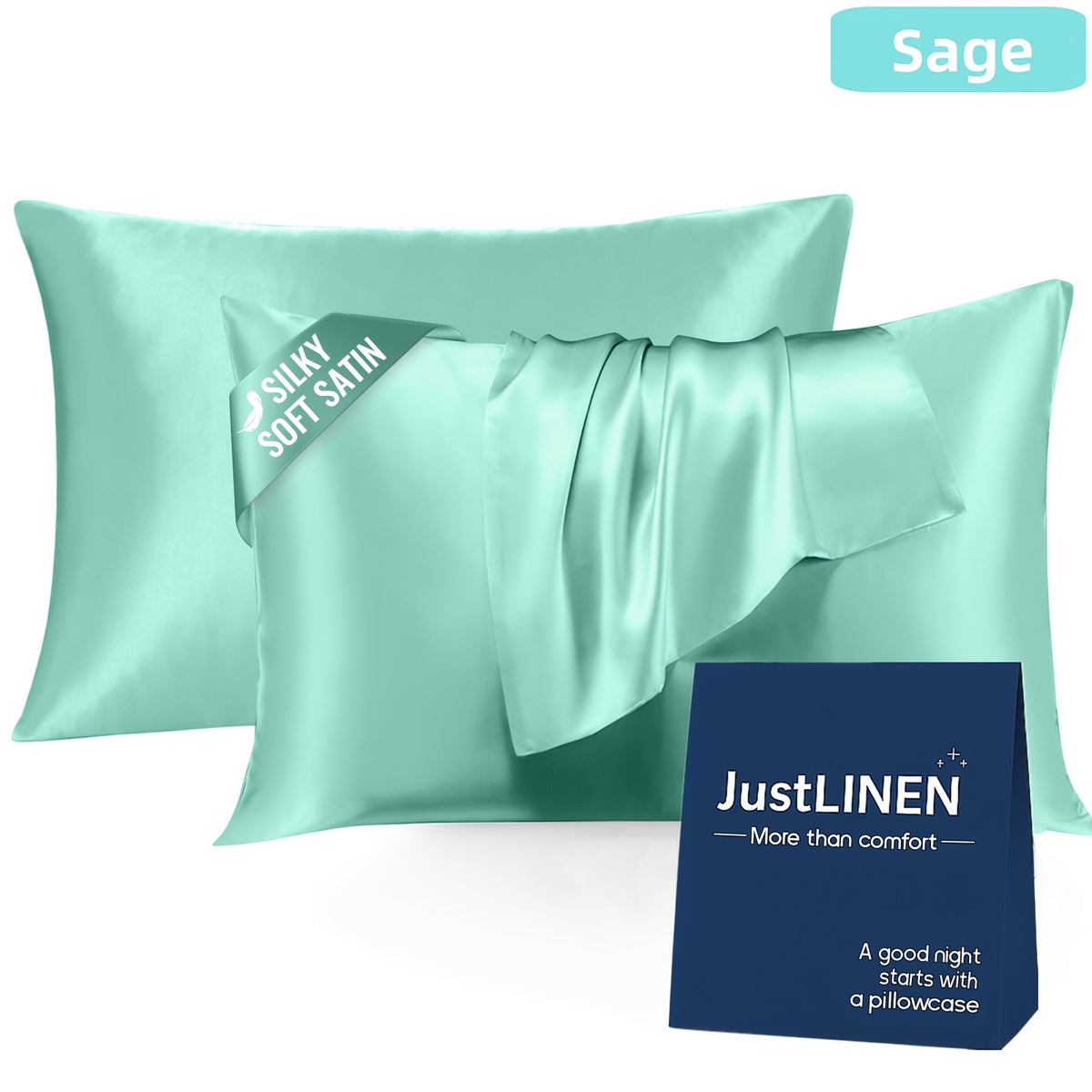 2pcs Satin Pillowcase Set - bedroom and guest-room bedding – additional product view 57